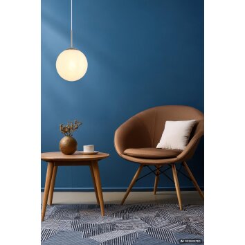 Kop NOWA moderne bolvormige hanglamp voor eetkamer met E27-fitting, hoogte 120 cm