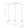 Kop NOWA 3-lichts hanglamp voor eetkamer en keuken, moderne hanglamp, 104 cm E27 60 Watt