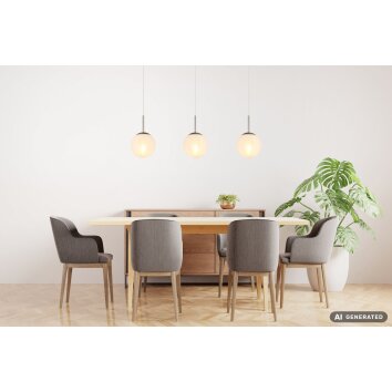Kop NOWA 3-lichts hanglamp voor eetkamer en keuken, moderne hanglamp, 104 cm E27 60 Watt