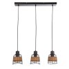 NOWA Esra 3-lichts hanglamp E27, lengte 57 cm, moderne hanglamp, voor eetkamer en keuken