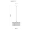 NOWA Leeds moderne Pendelleuchte Hängelampe E27 60 Watt Ø 35 cm voor eetkamer en keuken