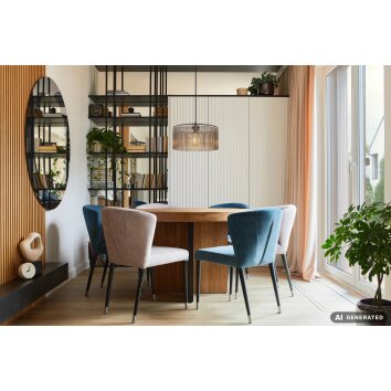 NOWA Leeds moderne Pendelleuchte Hängelampe E27 60 Watt Ø 35 cm voor eetkamer en keuken