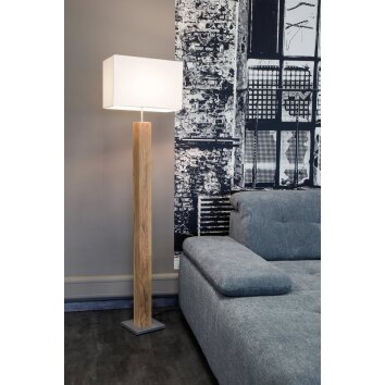 NOWA Gump vloerlamp met rechthoekige kap voor woonkamer, E27, 40 Watt, 150 cm, modern