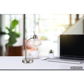 NOWA Daytona tafellamp voor bureau, met schakelaar, E14, Ø20 cm, draaibare kap, modern