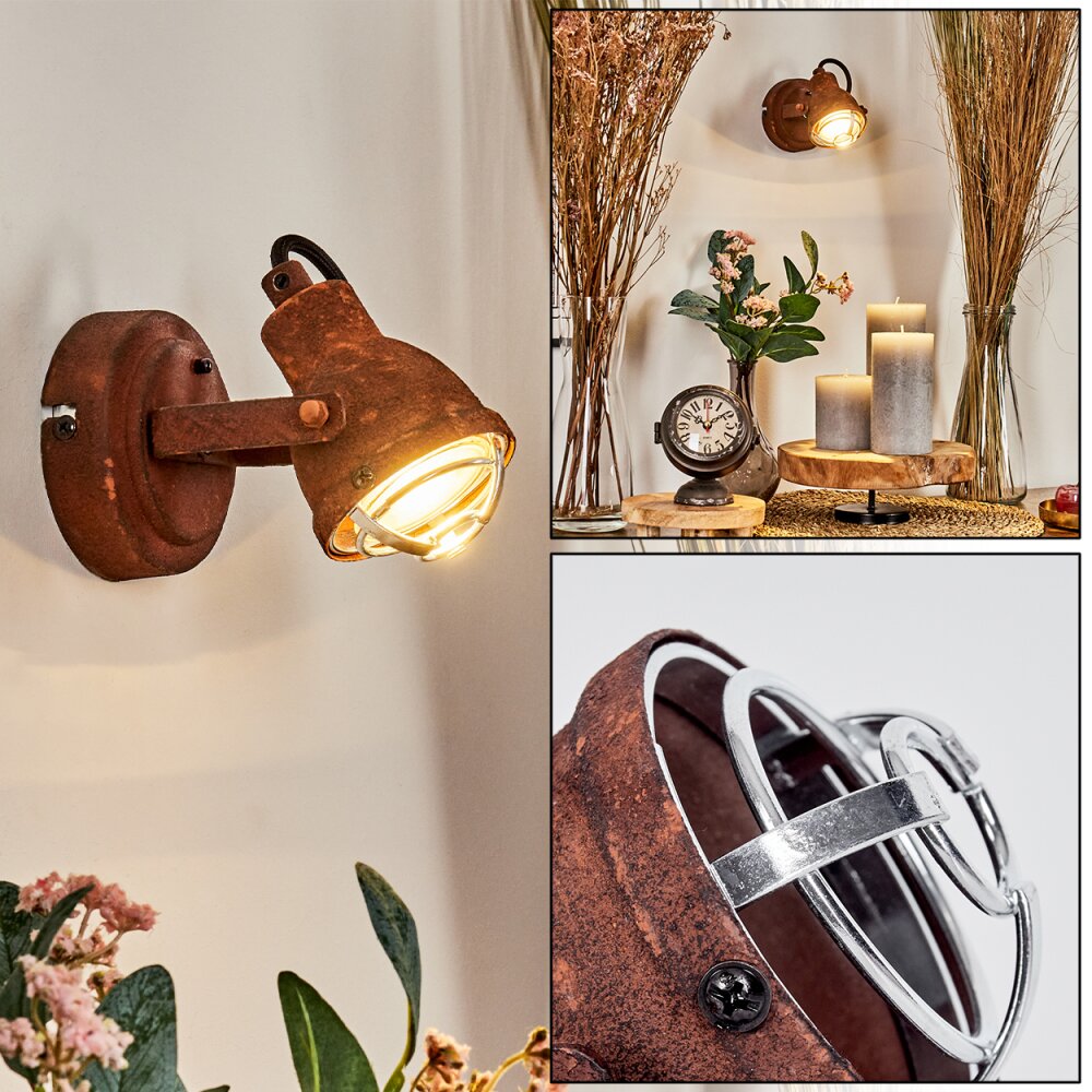Drobak Muurlamp Roest, 1-licht main product photo