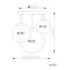 NOWA Kop moderne 3-lichts hanglamp globe E27 voor eetkamer en woonkamer
