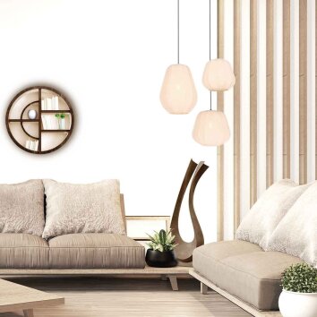 Steinhauer Sable moderne ronde hanglamp voor eetkamer en woonkamer, lengte 30 cm, Ø 30 cm, E27