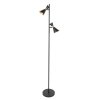 Steinhauer Preto vloerlamp als leeslamp met 2 spots, GU10, draaibare lampkoppen