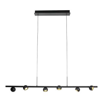 Steinhauer Marcadore LED balkpendel met draaibare spotkoppen, modern, 6-lichts, 120 cm