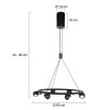 Steinhauer Marcadore LED pendellamp met 8 draaibare spots, 60 cm voor eetkamer