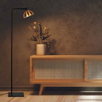 Steinhauer Pintino klassieke vloerlamp, staande leeslamp GU10 met zwenkbare lampkop