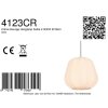 Steinhauer Sable design hanglamp, moderne pendellamp met ronde kap en E27, lengte 28 cm