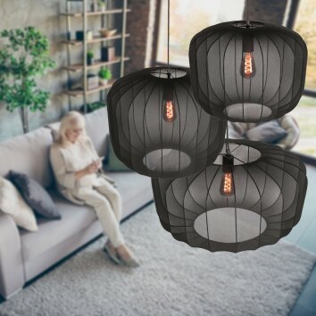 Steinhauer Sable hanglamp pendellamp modern met elegant lanterneffect, E27 fitting