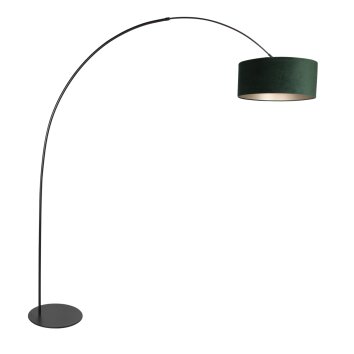 Steinhauer Curve booglamp, moderne vloerlamp met ronde kap en E27 fitting