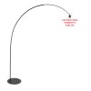 Steinhauer Curve booglamp vloerlamp met ronde voet voor woonkamer en eetkamer