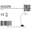 Steinhauer Zig-Zag boogvloerlamp met stoffen kap, leeslamp voor woonkamer, modern
