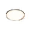 Steinhauer LED plafondlamp Flady, platte ronde bouwvorm, in zilver, 2700 Kelvin warmwit