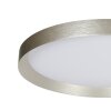 Steinhauer LED plafondlamp Flady, platte ronde bouwvorm, in zilver, 2700 Kelvin warmwit