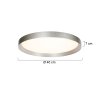 Steinhauer LED plafondlamp Flady, platte ronde bouwvorm, in zilver, 2700 Kelvin warmwit