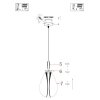 Steinhauer Glimsy verstelbare LED hanglamp, rond, Ø 14,5 cm, modern voor eetkamer