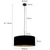 Steinhauer Sparkled Light hanglamp, pendellamp, verstelbaar, E27, 50 cm