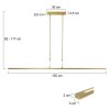 Steinhauer Zelena LED 3-lichts verstelbare hanglamp voor eettafel, modern hoekig