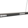 Steinhauer Fluxy LED verstelbare lineaire hanglamp voor eettafel, 9-lichts lineaire hanglamp, 9 cm