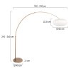 Steinhauer Sparkled Light moderne staande booglamp voor eetkamer en woonkamer