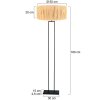 Steinhauer Stang verstelbare vloerlamp met franjekap, klassiek, E27, woonkamer