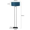 Steinhauer Stang verstelbare vloerlamp, klassieke staande lamp met ronde kap 160 cm