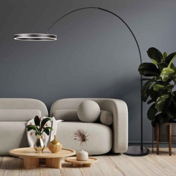 Steinhauer Ringlux LED verstelbare booglamp vloerlamp modern 2-lichts eetkamer