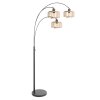 Steinhauer Sparkled Light 3-lichts verstelbare boogvloerlamp modern voor woonkamer