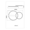Globo Fletcher dubbele ring LED plafondlamp 24 Watt 2550 Lumen 3000 Kelvin