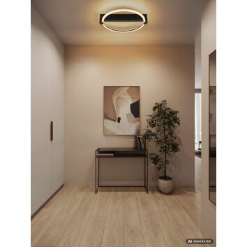 Globo Fletcher ovale ringdesign LED plafondlamp voor hal en woonkamer 3000 K 1546 lm 15 W