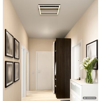 Globo Estrada LED moderne slanke rechthoekige plafondlamp voor hal 18W 3000K 1890lm