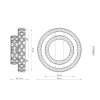 Globo Lidia LED ringvormige plafondlamp Ø 61 cm voor woonkamer, hal en keuken