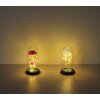 Globo Rosalina LED tafellamp decoratielamp glazen stolp met roos, 20 lichtjes