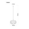 Globo Juana ronde hanglamp pendellamp modern-retro voor eetkamer, E27, 40 watt