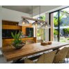 NOWA Romy 3-lichts hanglamp voor eettafel en keuken, E27 60W, moderne-retro stijl
