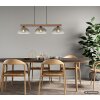 NOWA Romy 3-lichts hanglamp voor eettafel en keuken, E27 60W, moderne-retro stijl