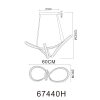 Globo Evangeline LED ringvormige hanglamp met afstandsbediening, 45 W, 5600 lm, 2700-6000 K, 60 cm