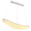 Globo Kristalla LED hanglamp, 105 cm lang, langwerpige hanglamp voor eettafel