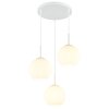 Globo Andre 3-flammige hanglamp, eetkamer hanglamp, modern, rond, Ø 46 cm