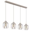 Globo Arlen moderne 4-lichts hanglamp voor eetkamer en keuken, kooi-optiek, E27