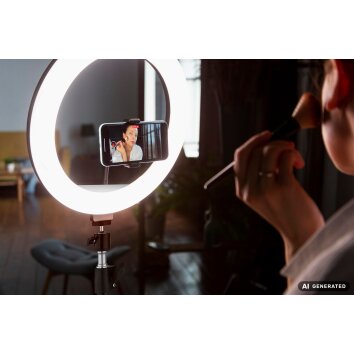Globo Delgado LED ringlamp met smartphonehouder, 600 lumen, 2700-6500 K, 8 W