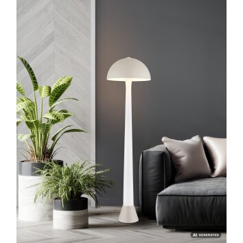 NOWA Merlin moderne paddenstoelvormige staande lamp 150 cm met snoerschakelaar voor woonkamer