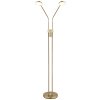 Globo Silvio LED vloerlamp, leeslamp voor woonkamer en bank, modern, 2 lampkoppen