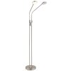 Globo Silvio LED vloerlamp 2-lichts, moderne leeslamp voor eetkamer en woonkamer
