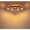 Globo Milley modern 4-lichts plafondspot E27 voor eetkamer en woonkamer