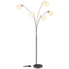 Globo Thea 5-lichts boogvloerlamp E27, modern design staande lamp voor woonkamer